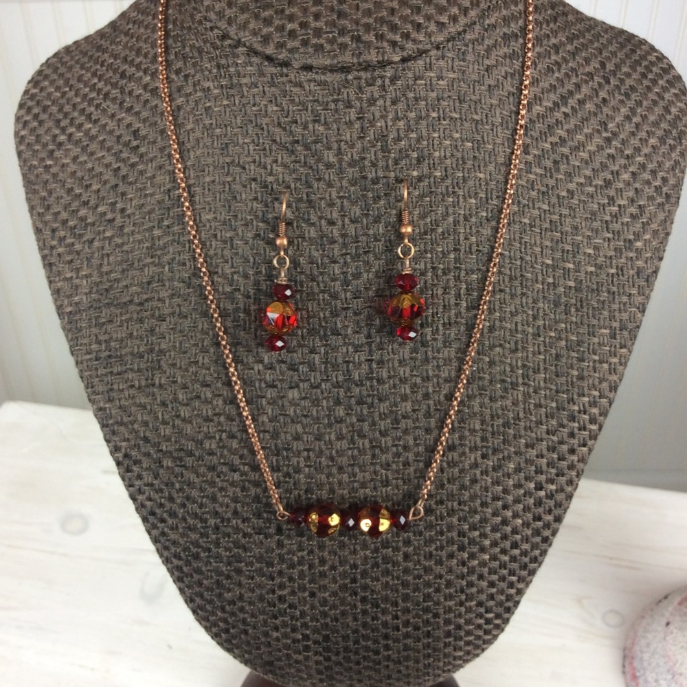 Minimalist Necklace and Earrings